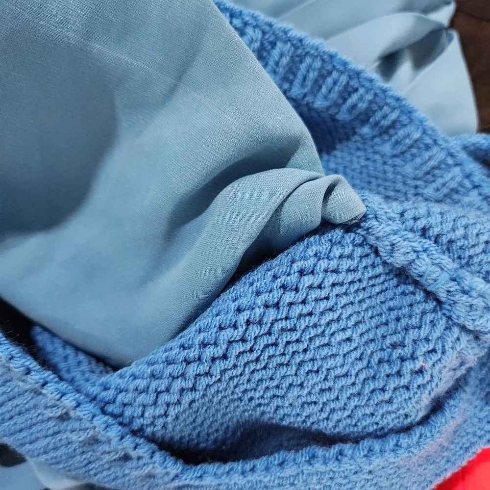 New Anthropologie Mare Mare Pleated Maxi Dress Cobalt Blue size L - Picture 9 of 14